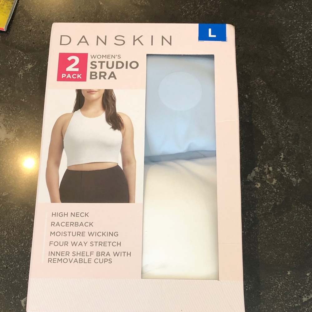 Danskin High-Neck Racerback Studio Bra, 2 pack